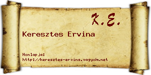 Keresztes Ervina névjegykártya